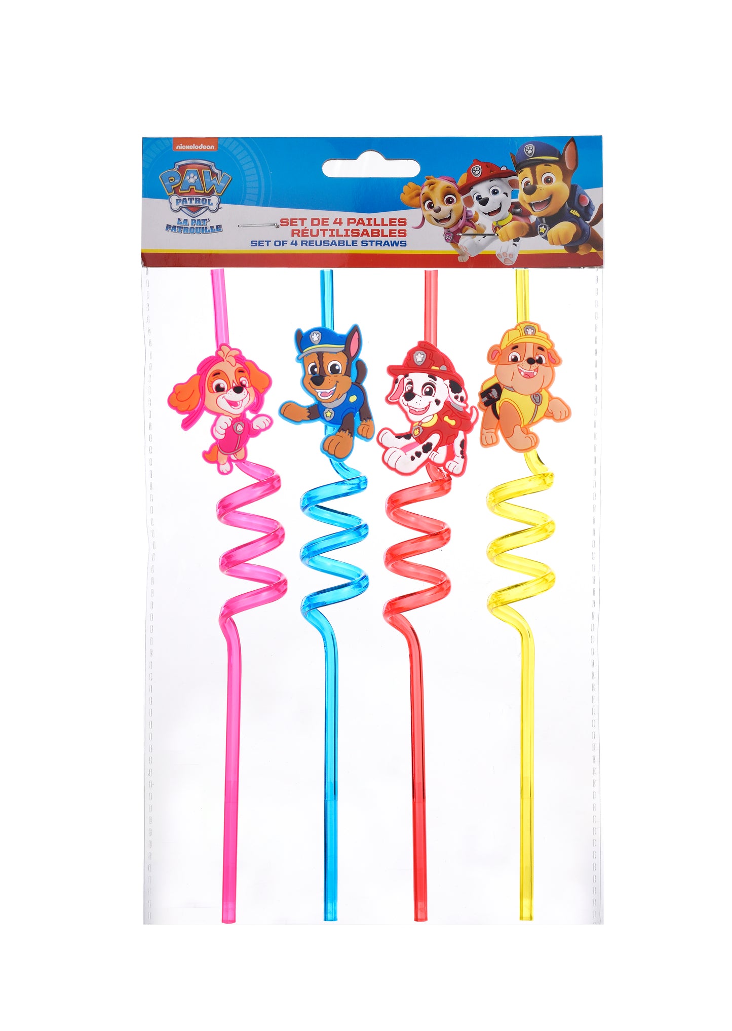 Paw Patrol 4er Set Strohhalme